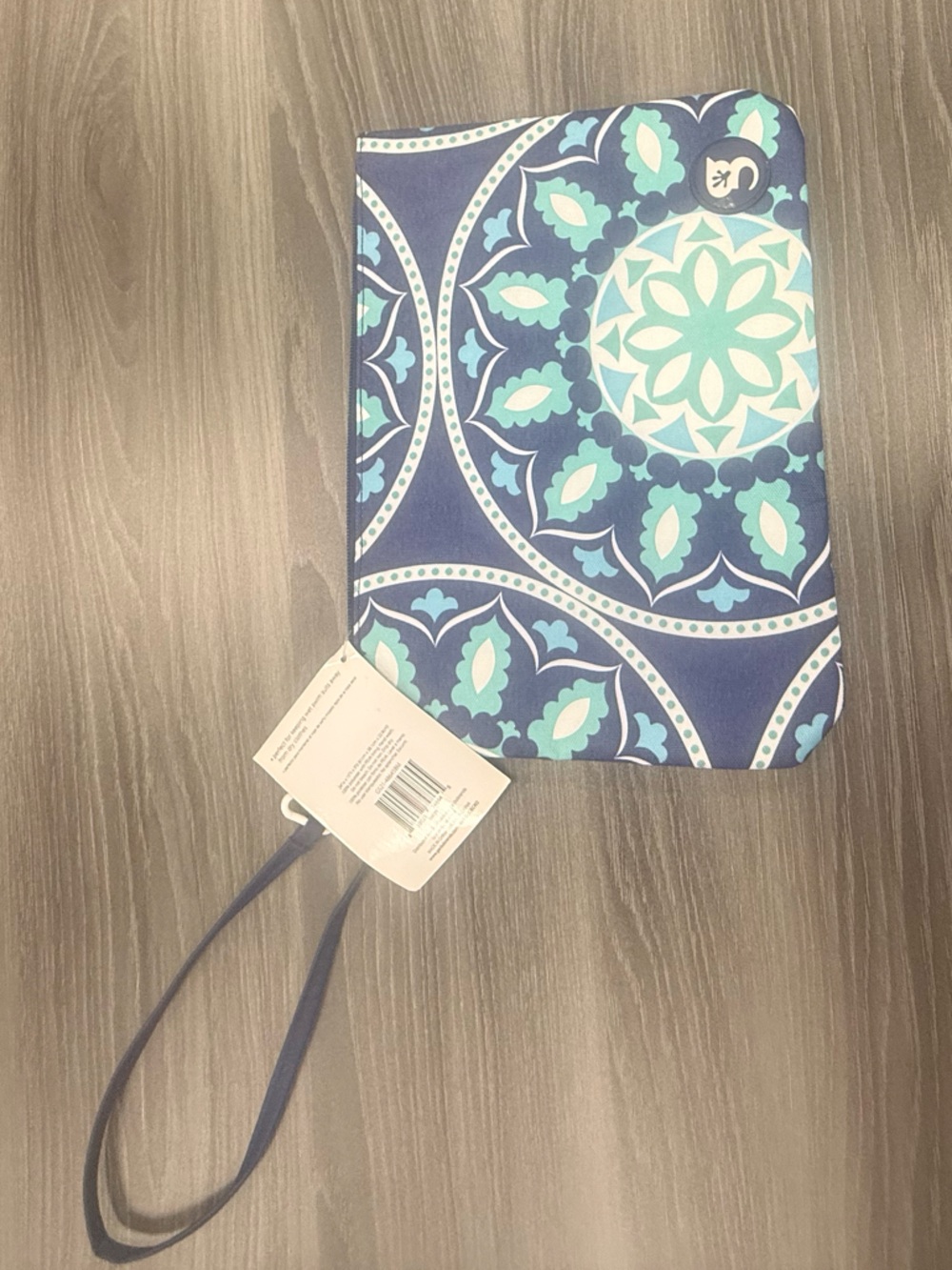 Geckobrands Blue & Teal Patterned Swim Suit & Utility Bag Wristlet Clutch - Picture 4 of 6